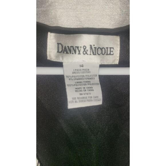 Danny & Nicole Womens Dress Black White size 14 - Picture 4 of 7